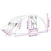 vidaXL Greenhouse with Steel Frame White 20 m&sup2; 5x4x2.3 m