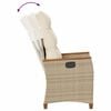vidaXL Reclining Garden Chair Beige and Cream 64 x 57.5 x 112 cm