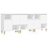 vidaXL Sideboards 3 pcs White 60x35x70 cm Engineered Wood