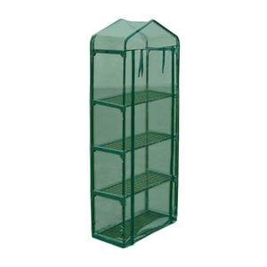 vidaXL Greenhouse | Transparent green | PVC cover | 4 tier