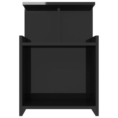 vidaXL Bed Cabinets 2 pcs High Gloss Black 40x35x60 cm Engineered Wood