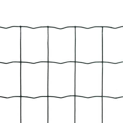 vidaXL Euro Fence Steel 25x1.0 m Green