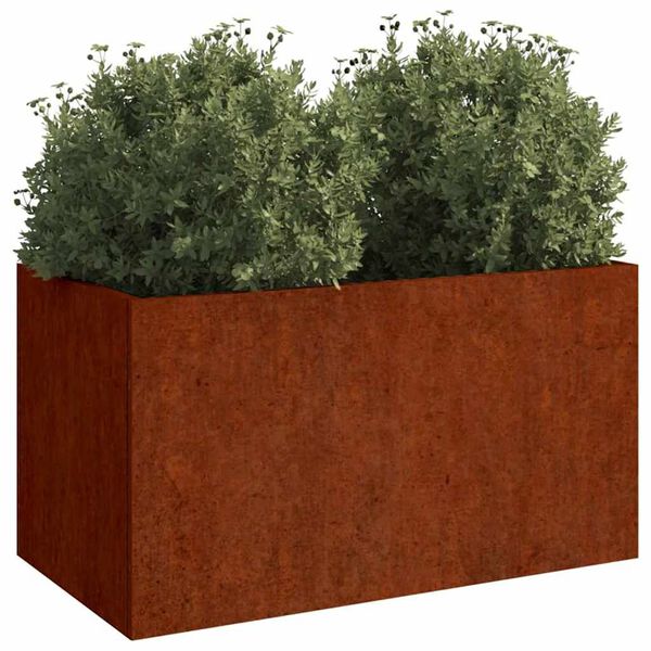 vidaXL Planter 62x30x29 cm Corten Steel