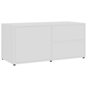 vidaXL Tv Cabinet | White | Engineered Wood | Medium | Tv Cabinet | Rectangular
