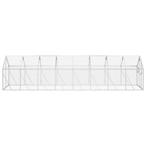 vidaXL Aviary Silver 1.79x8x1.85 m Aluminium