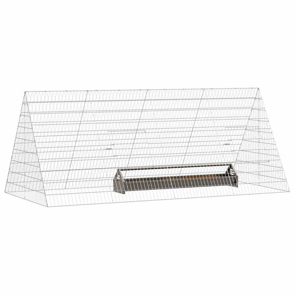 vidaXL Chicken Cage Silver 215 x 100 x 85 cm Galvanised Steel