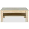 vidaXL Coffee Table Engineered Wood 110x65x48 cm Oak