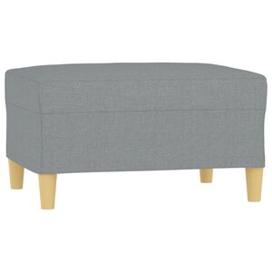 vidaXL Footstool Light Grey 70x55x41 cm Fabric