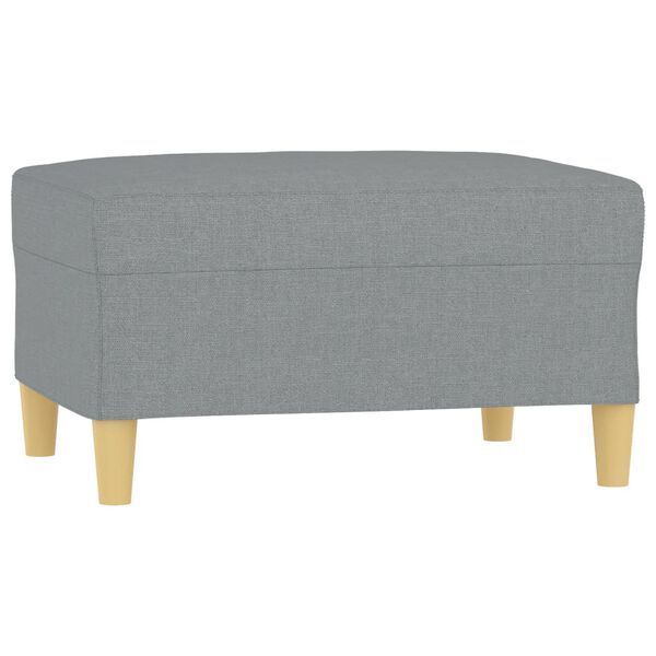 vidaXL Footstool Light Grey 70x55x41 cm Fabric
