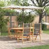 vidaXL Garden Dining Set Folding 5 pcs Grey Solid Acacia Wood