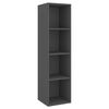 vidaXL TV Cabinet | Grey | Engineered Wood | Large | TV Cabinet | Rectangular