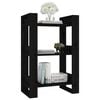 vidaXL Book Cabinet/Room Divider Black 60x35x91 cm Solid Wood Pine