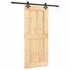 vidaXL Sliding Door with Hardware Set 90x210 cm Solid Wood Pine