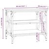 vidaXL TV Cabinet Smoked Oak 60x40x50 cm Engineered Wood