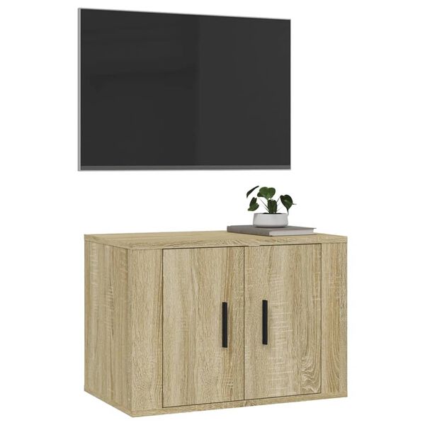 vidaXL Wall Mounted TV Cabinet Sonoma Oak 57x34.5x40 cm