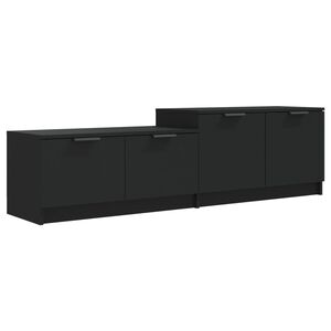 vidaXL TV Cabinet | Black | Engineered Wood | Large | TV Cabinet | Rectangular