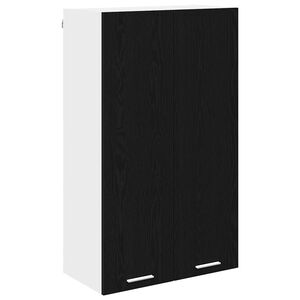vidaXL Hanging Cabinet Black Oak 60 x 31 x 100 cm Engineered Wood