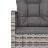 vidaXL 4 Piece Outdoor Lounge Set with Cushions Poly Rattan Grey