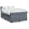 vidaXL Box Spring Bed with Mattress Dark Grey Double Velvet