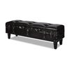 vidaXL Storage Bench | Dark Brown | MDF, Faux Leather | 111 cm x 34 cm x 37 cm