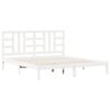 vidaXL Bed Frame without Mattress White 180x200 cm Super King Solid Wood