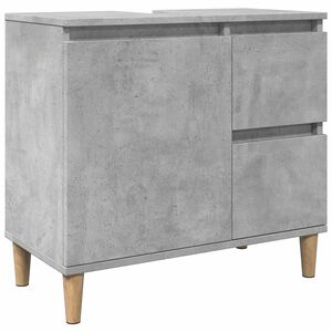 vidaXL Sink Cabinet Concrete Grey 65x33x60 cm Engineered Wood