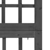vidaXL 6-Panel Room Divider/Trellis Solid Fir Wood Black 242.5x180 cm