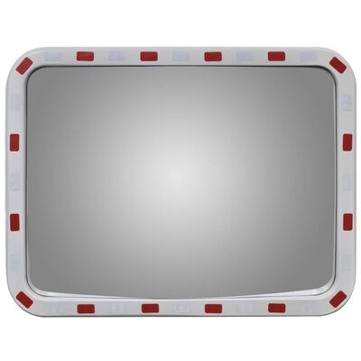 Convex Traffic Mirror Rectangle 60 x 80 cm with Reflectors