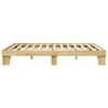 vidaXL Bed Frame without Mattress 135x190 cm Solid Wood Oak