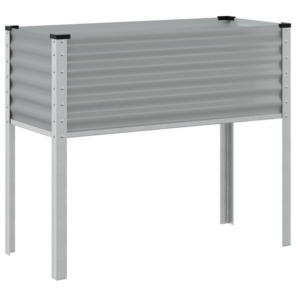 vidaXL Garden Planter Grey 100x45x90 cm Steel