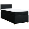 vidaXL Box Spring Bed with Mattress Black King Single Fabric