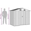 vidaXL Garden Storage Shed Green Metal 204x132x186 cm