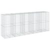vidaXL Gabion Basket with Cover 500x100x200 cm Galvanised Iron