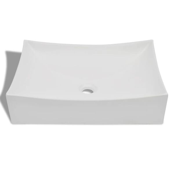 Bathroom Ceramic Porcelain Sink Art Basin White High Gloss