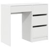vidaXL Desk with Drawer White 90 x 37.5 x 75 cm Engineered Wood