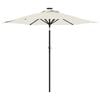 vidaXL Garden Parasol with Steel Pole White 225x225x212 cm