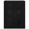 vidaXL Hanging Wall Cabinet Black 69.5 x 34 x 90 cm Engineered wood