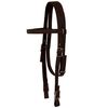 vidaXL Western Saddle. Headstall&Breast Collar Real Leather 16" Brown