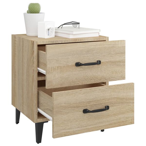 vidaXL Bedside Cabinets 2 pcs Sonoma Oak 40x35x47.5 cm