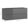 vidaXL Bathroom Furniture Set High Gloss Grey Engineered Wood