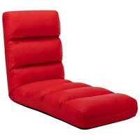 vidaXL Folding Floor Chair Red Faux Leather