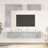 vidaXL 8 Piece TV Cabinet Set Concrete Grey Engineered Wood