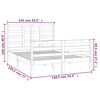 vidaXL Bed Frame without Mattress White Solid Wood 135x190 cm Double