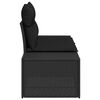 vidaXL Garden Sofa Black 123 x 62 x 69cm Poly Rattan
