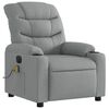 vidaXL Electric Massage Recliner Chair Light Grey Fabric