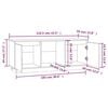vidaXL TV Cabinet Honey Brown 110.5x35x44 cm Solid Wood Pine