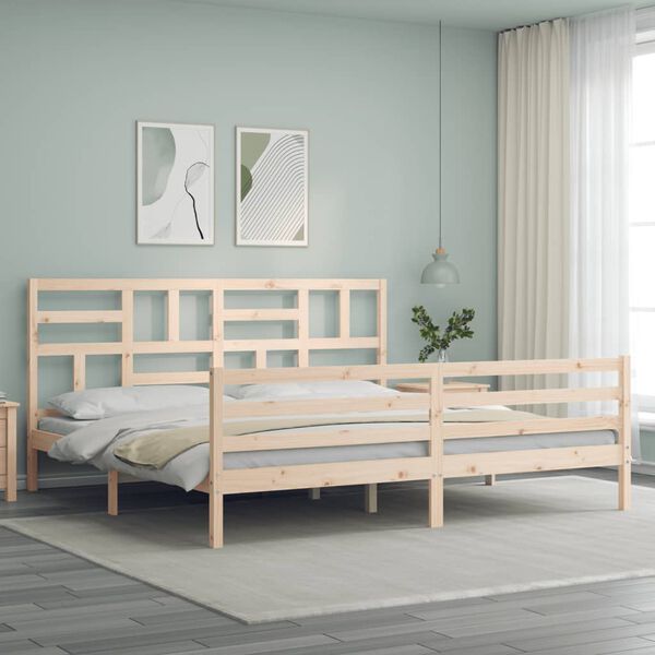 vidaXL Bed Frame without Mattress Super King Size Solid Wood
