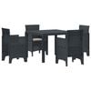 vidaXL Garden Dining Set 5 pcs Anthracite Polypropylene