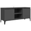 vidaXL TV Cabinet with Metal Legs Grey 103.5x35x50 cm