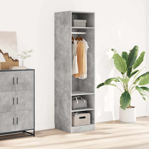 vidaXL Wardrobe Concrete Grey 50x50x200 cm Engineered Wood